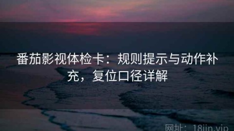 番茄影视体检卡：规则提示与动作补充，复位口径详解