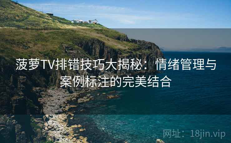 菠萝TV排错技巧大揭秘：情绪管理与案例标注的完美结合