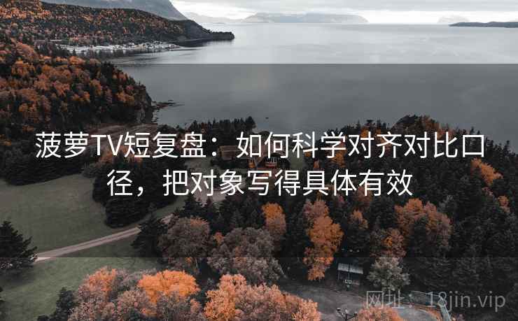 菠萝TV短复盘：如何科学对齐对比口径，把对象写得具体有效